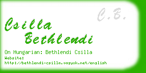 csilla bethlendi business card